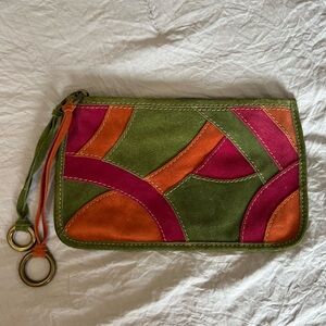 Lucky Brand Suede Patchwork Clutch